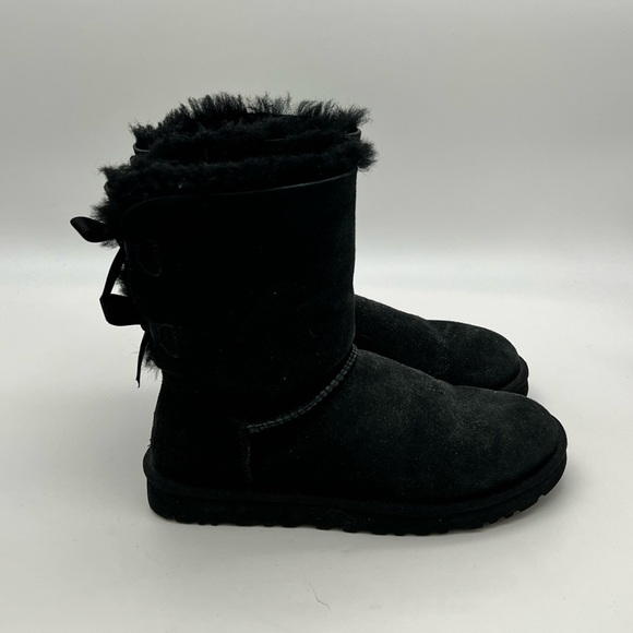 UGG Women’s Bailey Bow II Boots Black Shoes Size 7 - Picture 6 of 6